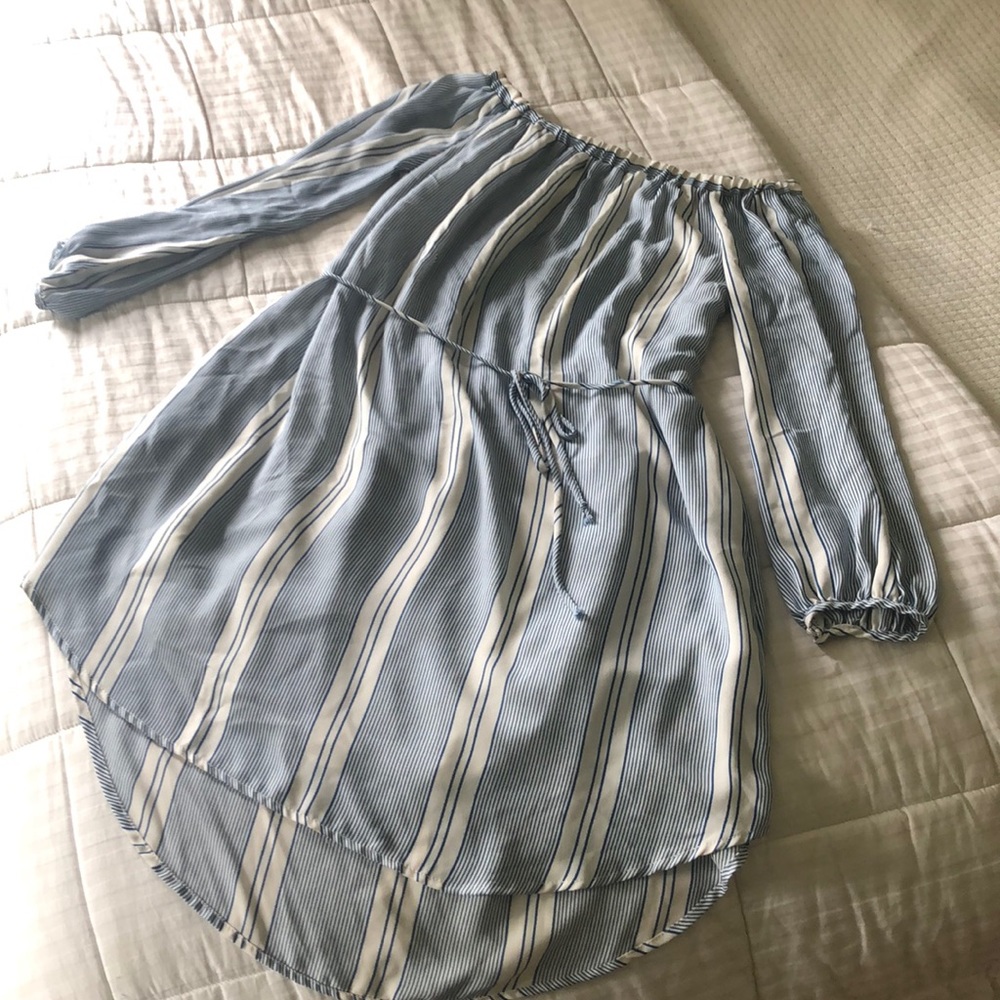 Beautiful off the shoulder stripe dress